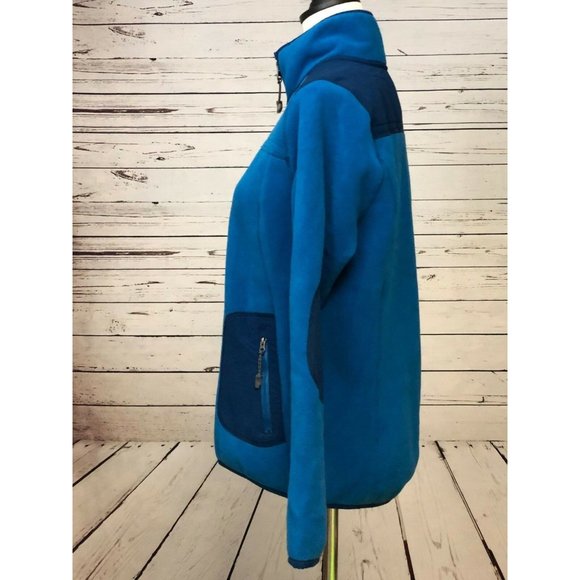 Green Tea Small Fleece Jacket Full Zip Coat Blue Anthropologie Womens Aqua - Picture 3 of 11